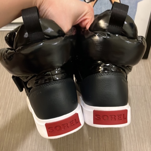 Sorel Joan of Arctic Next Lite Strap puffy waterproof boots black color Size 10 - Picture 8 of 12